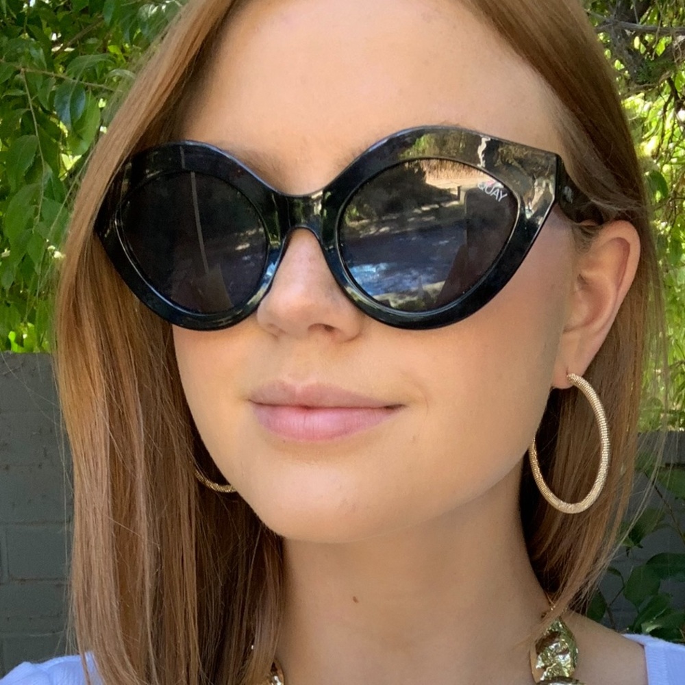 Quay Australia black cat eye sunglasses